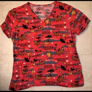 Lion king scrub top